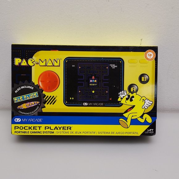 MY ARCADE PAC-MAN POCKET PLAYER PORTABLE HANDHELD GAME CONSOLE 3 GAMES IN 1 NEW - Picture 2 of 10